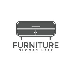 furniture logo design template for business property icon with creative element concept