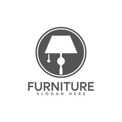 furniture logo design template for business property icon with creative element concept