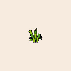 Bamboo icon flat vector design.