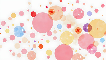 Digital retro watercolor dots abstract graphic poster background , with white tonespng