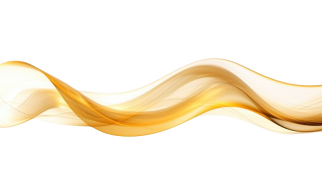 3d rendering wave golden band Flowing abstract, isolated on transparent background.
