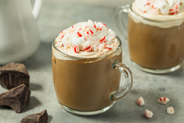 Warm Festive Peppermint Mocha Latte
