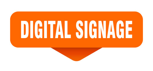 digital signage sticker. digital signage sign on transparent background