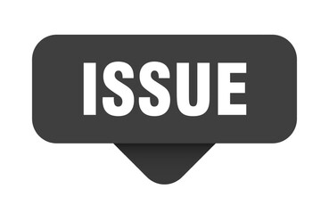 issue sticker. issue sign on transparent background