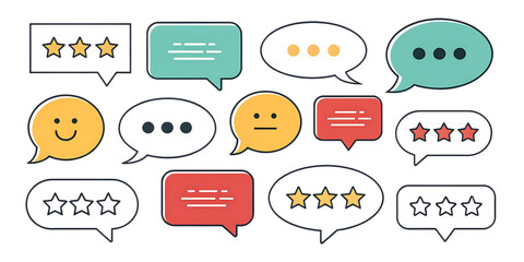 Fototapeta premium set of bubbles icon 