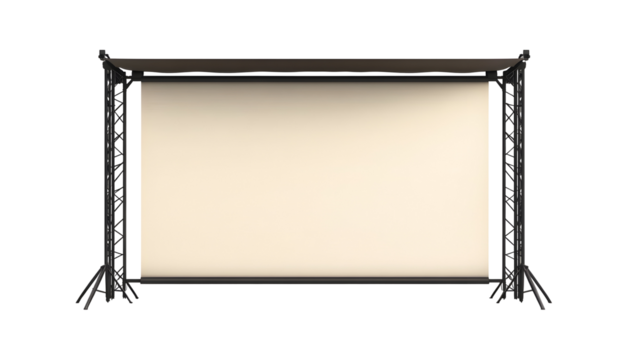 Stylized Screen for Outdoor Movie Viewing