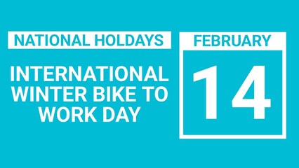 International Winter Bike to Work Day web banner design illustration 