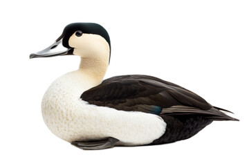 Obraz premium A duck is laying on its back with its head down