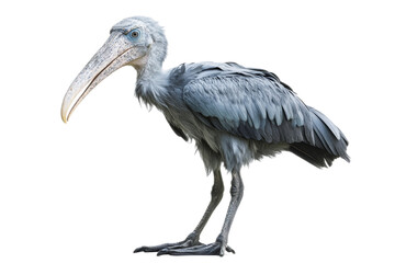 Fototapeta premium Majestic Shoebill Stork Standing Against a Transparent Background