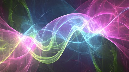 Fototapeta premium Abstract Colorful Swirling Energy Waves Background