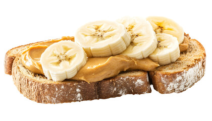 Toast with Peanut Butter and Sliced Banana
