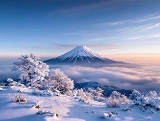 Le Mont Fuji En Hiver au Japon: L’Immortelle Danse de la Neige et du Silence