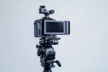 Naklejka premium Professional Camera Setup on Tripod