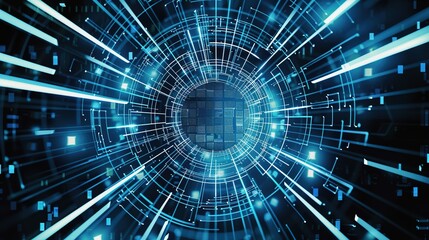 The Alluring Allure of a Captivating Blue Line - Segment Technology Background