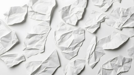 Obraz premium Abstract Crumpled White Paper Texture Background