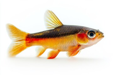 Obraz premium Goldfish on White Background