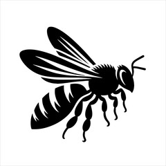Vector  Honey bee silhouette