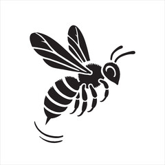 Vector  money bee silhouette