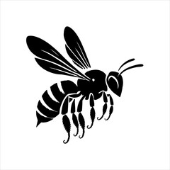 Vector  honey bee silhouette