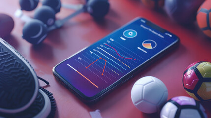 Dynamic Progress Bar in Sports Training App on Smartphone Interface for Athletic Development