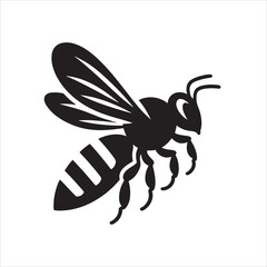 Vector  money bee silhouette