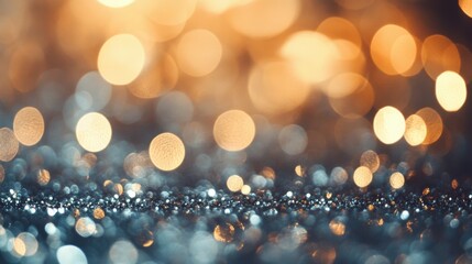 abstract backgrounf of glitter vintage lights . silver and white. de-focused. banner