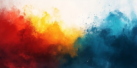 Abstract colorful paint splash on white background