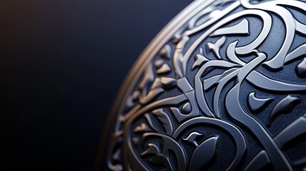Intricate metallic design featuring organic patterns, highlighting craftsmanship and texture