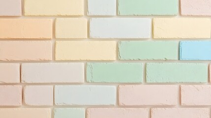 Pastel Brick Wall Background Texture Image