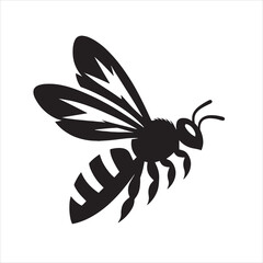 Vector  money bee silhouette