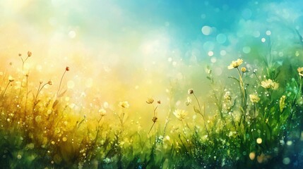 Obraz premium art abstract spring background or summer background with fresh g
