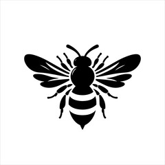 Vector  honey bee silhouette