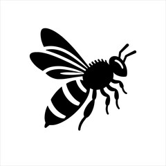 Vector  honey bee silhouette