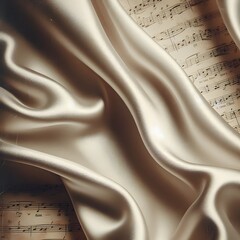 Warm Beige Silk Study: Premium Material Pattern with Luxurious Texture and Elegant Wave Detail sheet music