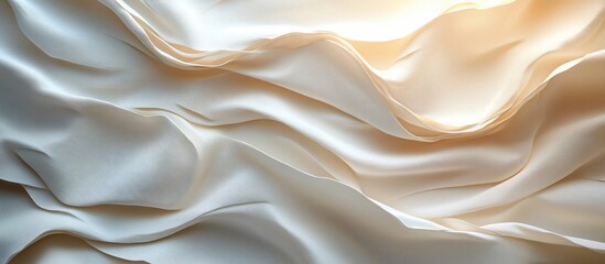 Obraz premium Elegant flowing silk fabric with soft folds and gentle light illuminating the texture