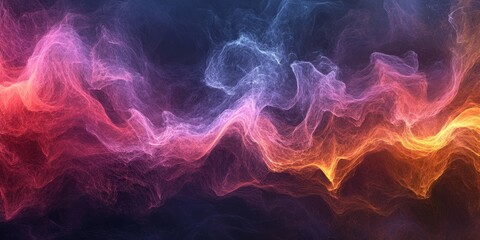 Fototapeta premium Exploring the Vibrant Flow of Emotions Through Abstract Digital Art in Vivid Colors