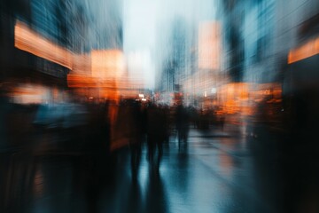 Fototapeta premium Urban Nightlife Blurred Cityscape