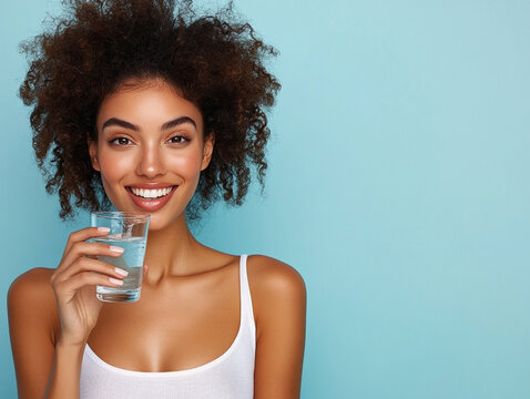 Bright and refreshing moment with a cheerful girl