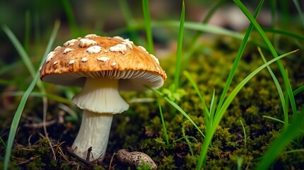 mushrooms in the forest