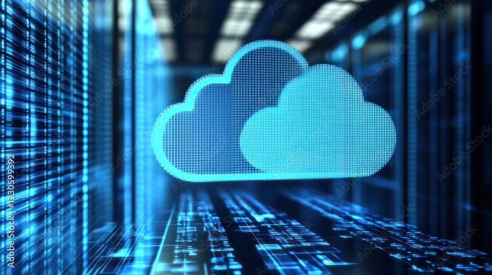 Poster Digital Cloud Computing Data Server Technology