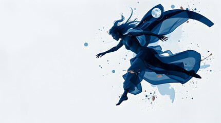 Midnight Blue, Copper, Ivory Minimalist Paint Splash Background on Light Gray Canvas. Use as graphic resource or wallpaper.