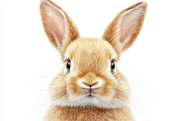 Obraz premium Adorable light brown bunny close-up portrait.