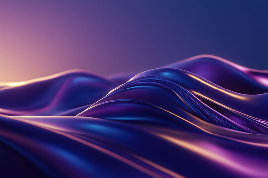 Shimmering purple waves create an enticing abstract surface in soft lighting