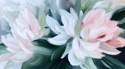 Close-up of a bouquet of flowers. the flowers are in full bloom, with their petals in shades of pink and white.