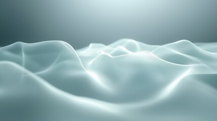 Fototapeta premium Abstract digital art piece with a light blue background. the background is a gradient of light blue and light grey, with a subtle wave-like pattern in the center.