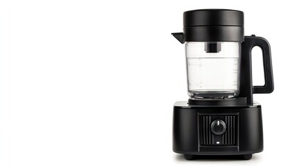 Modern Black Electric Blender with Transparent Jug and Control Dial