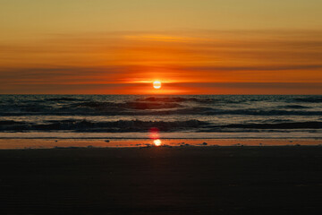 beautiful sunrise on the beach