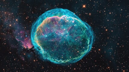 Obraz premium Celestial Nebula Cosmic Cloud Stellar Explosion Remnant