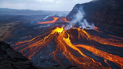 The remarkable Danakil Depression in Ethiopia, truly one of the most beautiful landscapes in the...