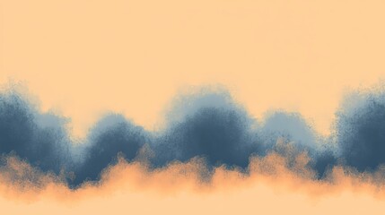 Dark dirty orange clouds serve as a background for war artworks, presented as an abstract 3D illustration
